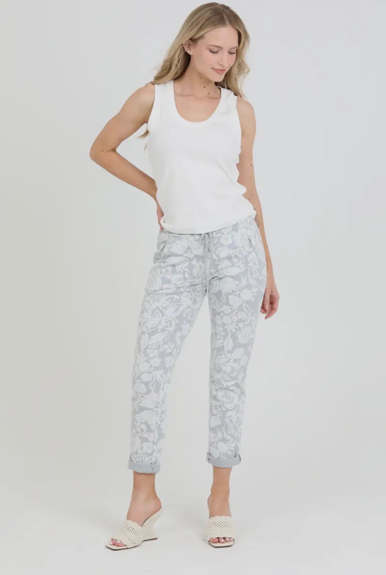 Floral Print Jogger Pants