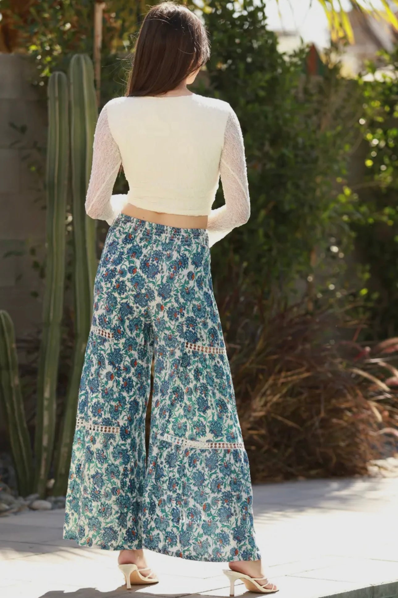 Wide Legged w/ lace inserts