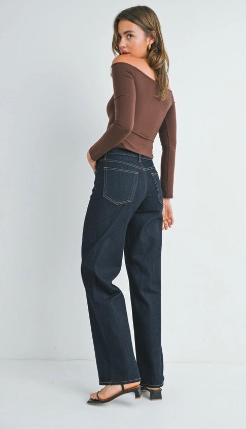 Relaxed Wide Leg Jeans Trouser Style