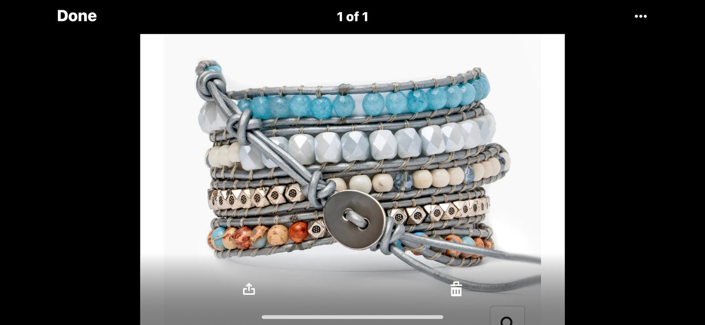 wrap Bracelet Blue Tones