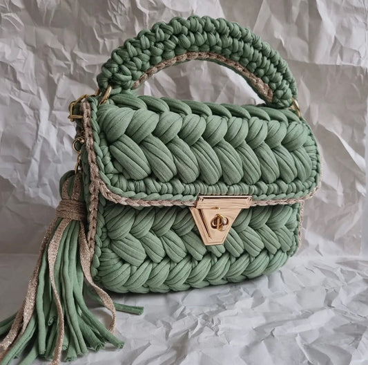CHQEL Sage Crochet Handbag