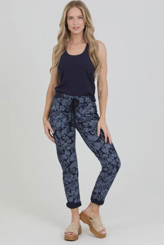 Floral Print Jogger Pants