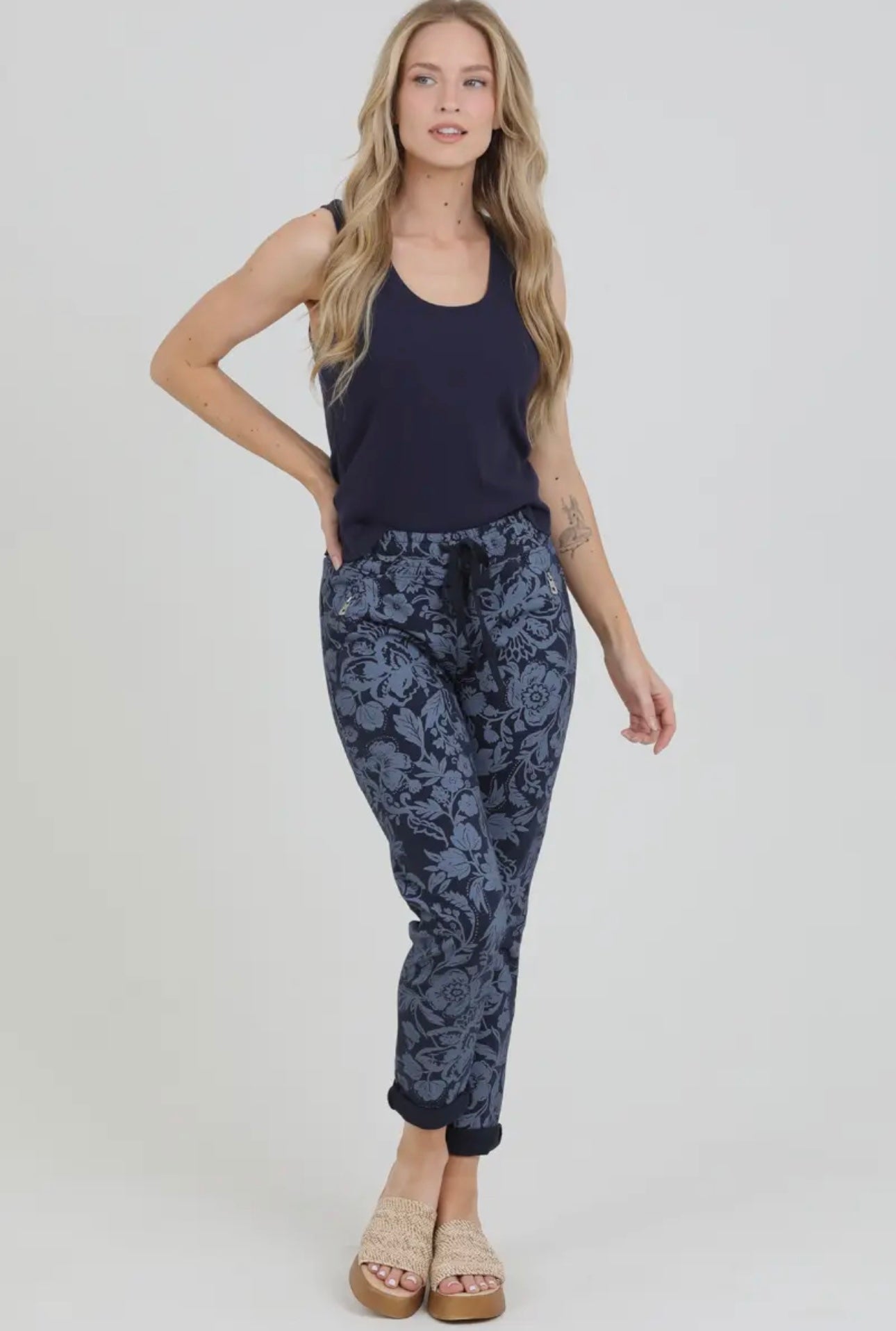 Floral Print Jogger Pants