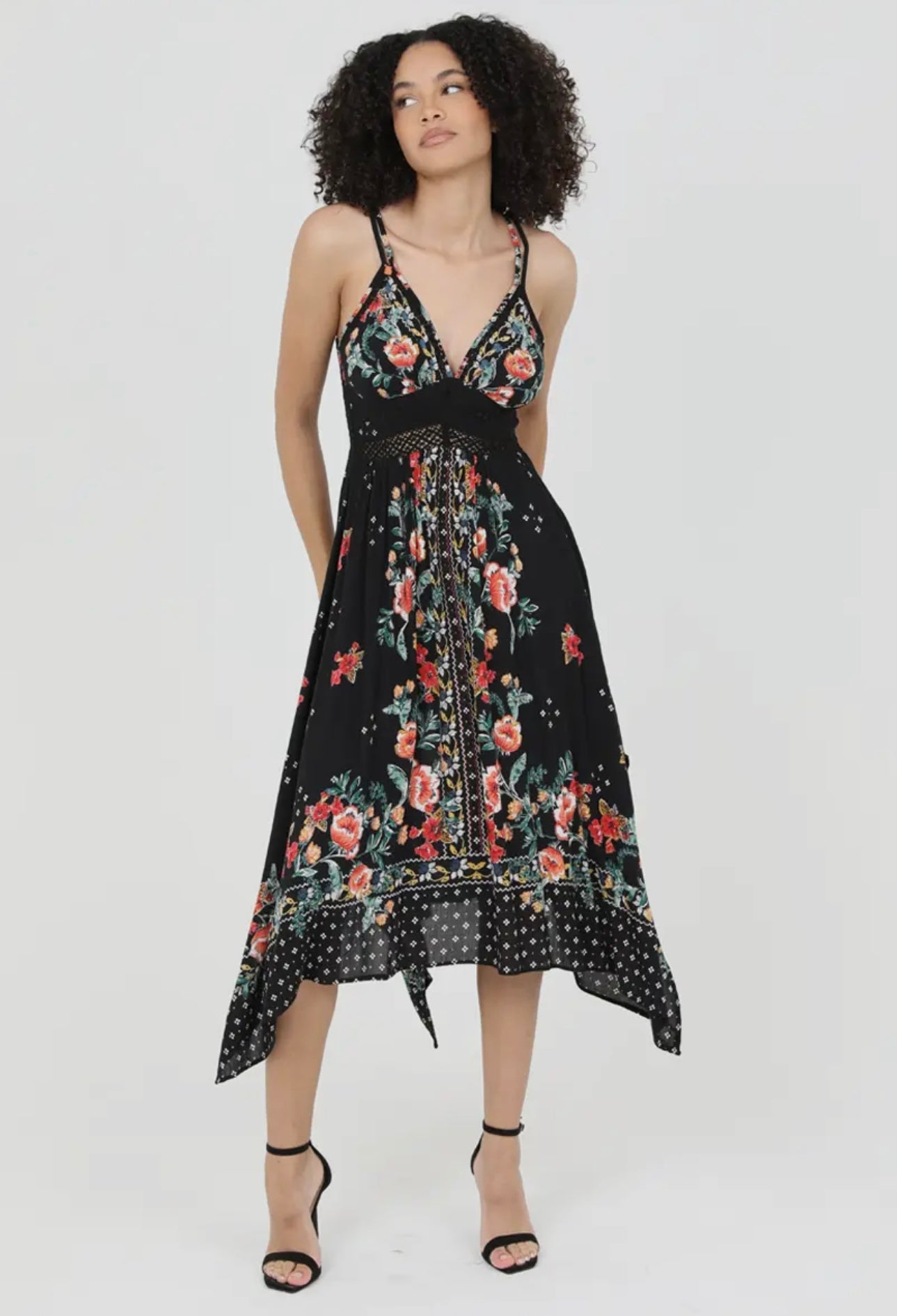 Hanky Lace Midi Dress