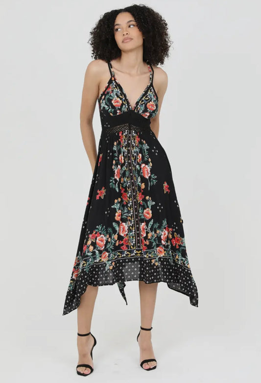Hanky Lace Midi Dress