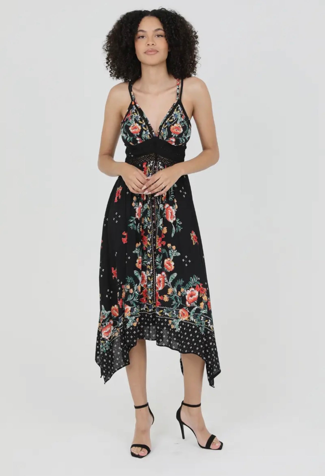 Hanky Lace Midi Dress