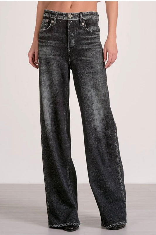 Faux Denim Pants