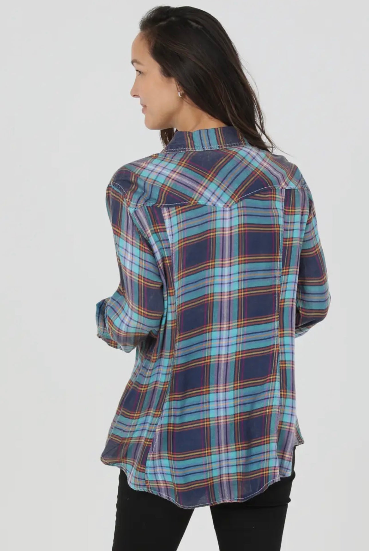 Plaid Button Front Shirt