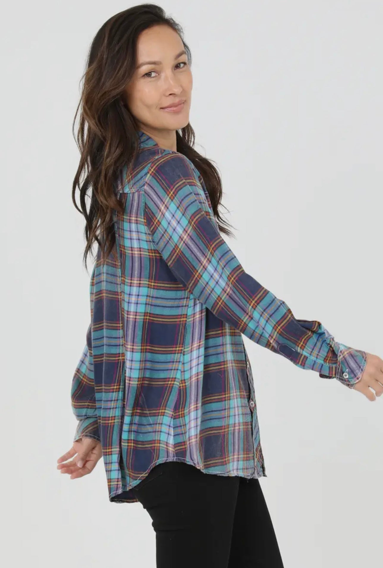 Plaid Button Front Shirt