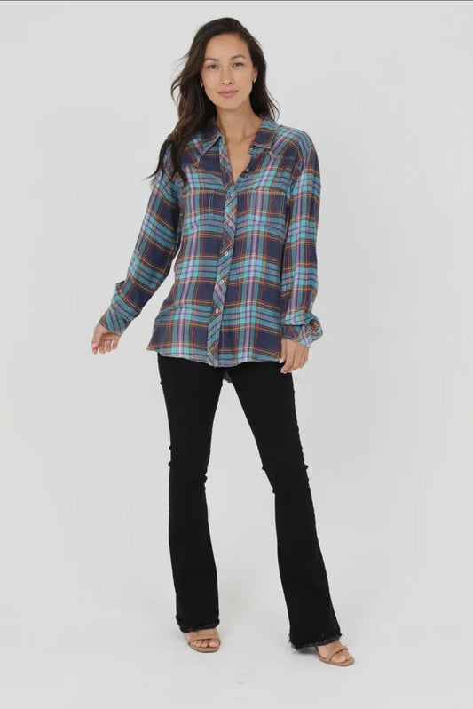 Plaid Button Front Shirt