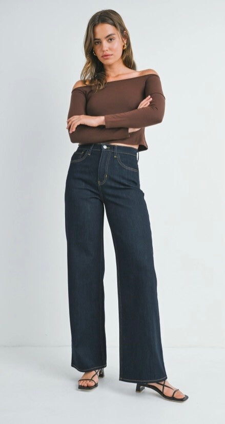 Relaxed Wide Leg Jeans Trouser Style