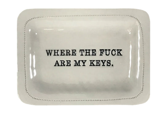 Porcelain Tray -WTF Keys